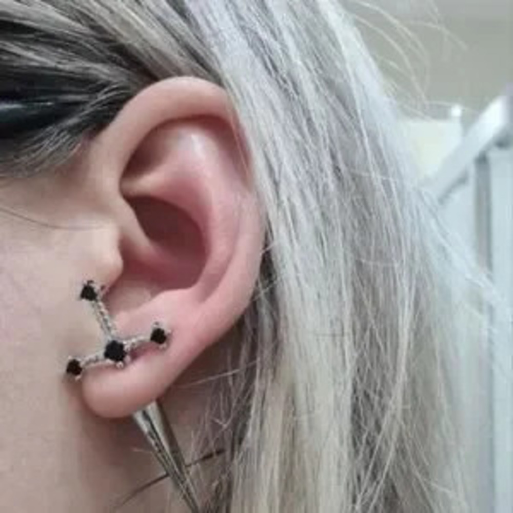 Sword silver?plated?earrings